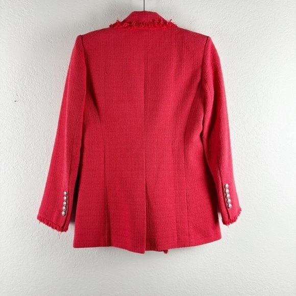 Veronica Beard Nayeli Double Breasted Dickey Jacket Blazer Red Size 2 - Picture 4 of 7